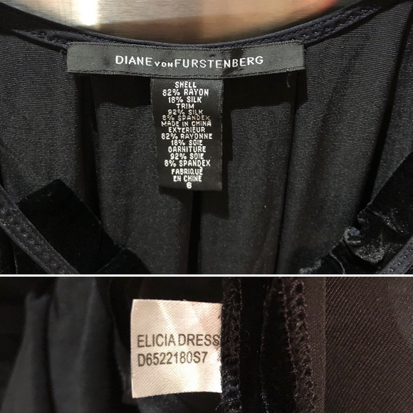 DVF Velvet and Fringe Dress - Picture 7 of 7